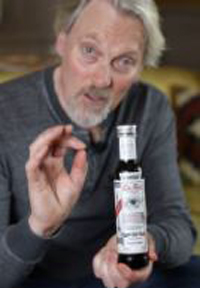 A closer look at the world’s first cocktail book on a spirits bottle..
